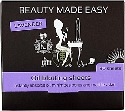 Düfte, Parfümerie und Kosmetik Mattierende Gesichtstücher mit Lavendel - Beauty Made Easy Oil Blotting Sheets Lavender