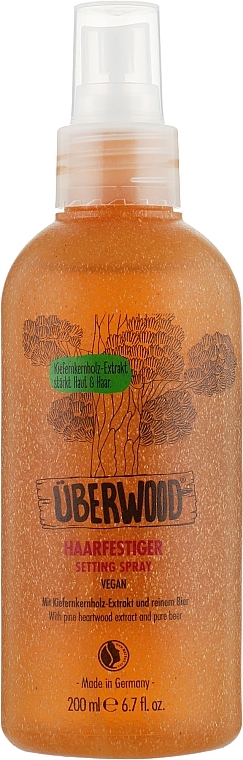 Haarfestiger mit Kiefernkernholz-Extrakt und reinem Bier - Uberwood Setting Spray — Bild N1