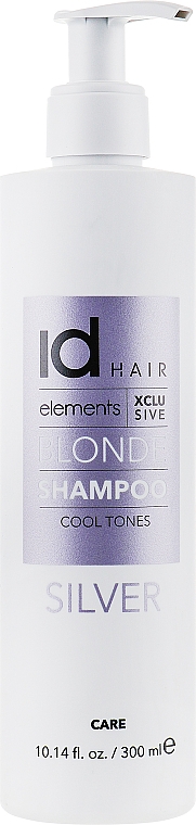 Shampoo für aufgehelltes und blondes Haar - idHair Elements XCLS Blonde Silver Shampoo — Bild N1