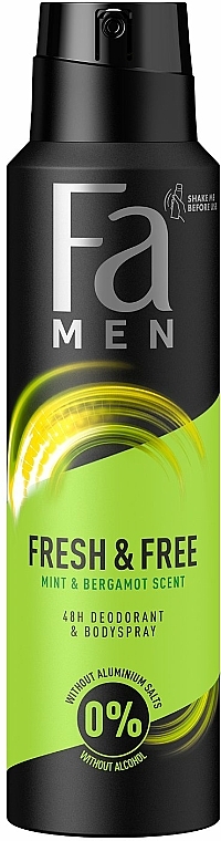 Deospray Minze & Bergamotte - Fa Men Fresh & Free Deodorant