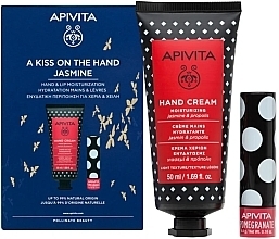 Düfte, Parfümerie und Kosmetik Set - Apivita A Kiss On The Hand Jasmine (hand/cr/50ml + lip/balm/4.4g)