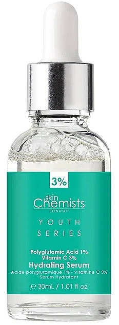 Gesichtsserum - Skin Chemists Youth Series Polyglutamic Acid 1%, Vitamin C 3% Hydrating Serum — Bild N1