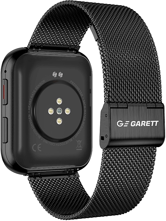 Smartwatch Schwarzes Metall - Garett Smartwatch GRC MAXX Black Steel  — Bild N6