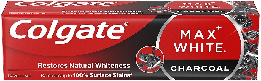 Aufhellende Zahnpasta mit Aktivkohle - Colgate Max White Charcoal — Bild N1