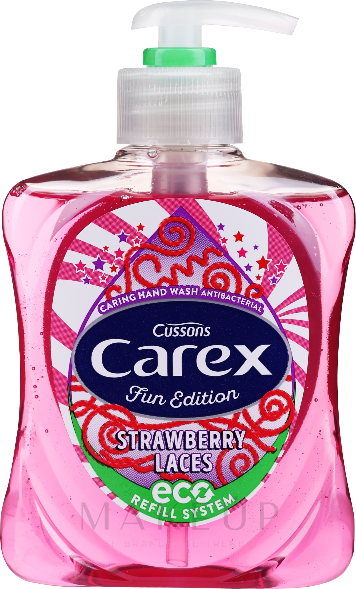 Antibakterielle Flüssigseife mit Erdbeerduft - Carex Strawberry Laces Handwash — Bild 250 ml