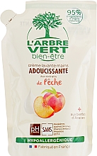 Düfte, Parfümerie und Kosmetik Handcreme-Seife mit Pfirsich - L'Arbre Vert Hand Wash Peach Bio (Doupack) 
