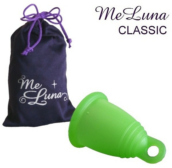 Menstruationstasse Größe S grün - MeLuna Classic Menstrual Cup Ring — Bild N1