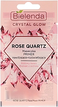 Feuchtigkeitsspendende und aufhellende Primer-Maske für das Gesicht mit rosa Quarz und Orchideenextrakt - Bielenda Crystal Glow Rose Quartz — Bild N1