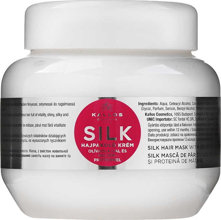Pflegende Haarmaske - Kallos Cosmetics Kallos Silk Hair Mask — Bild N1
