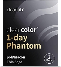 Tägliche farbige Kontaktlinsen Black Out 2 St. - Clearlab ClearColor 1-Day Phantom — Bild N3