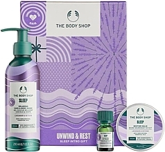 Körperpflegeset - The Body Shop Unwind & Rest Sleep Intro Gift (Gel 200ml + Öl 9ml + Balsam 30g) — Bild N1