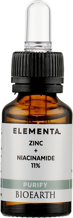 Gesichtsserum Zink + Niacinamid 11% - Bioearth Elementa Purify Zinc + Niacinamide 11% — Bild N3