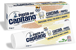 Düfte, Parfümerie und Kosmetik Zahnpasta Kurkuma und Propolis - Pasta Del Capitano, Turmeric & Propolis Ecological Packaging