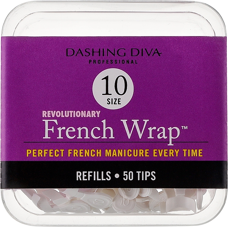 Nageltips French Wrap - Dashing Diva French Wrap White 50 Tips Size 10 — Bild N1