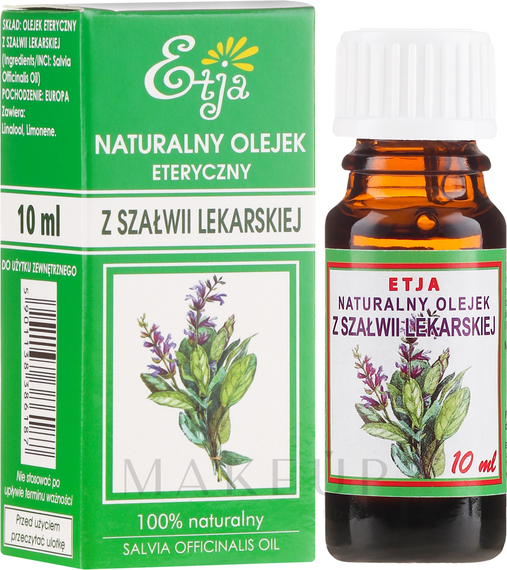 100% Natürliches ätherisches Salbei-Öl - Etja Natural Essential Oil — Bild 10 ml