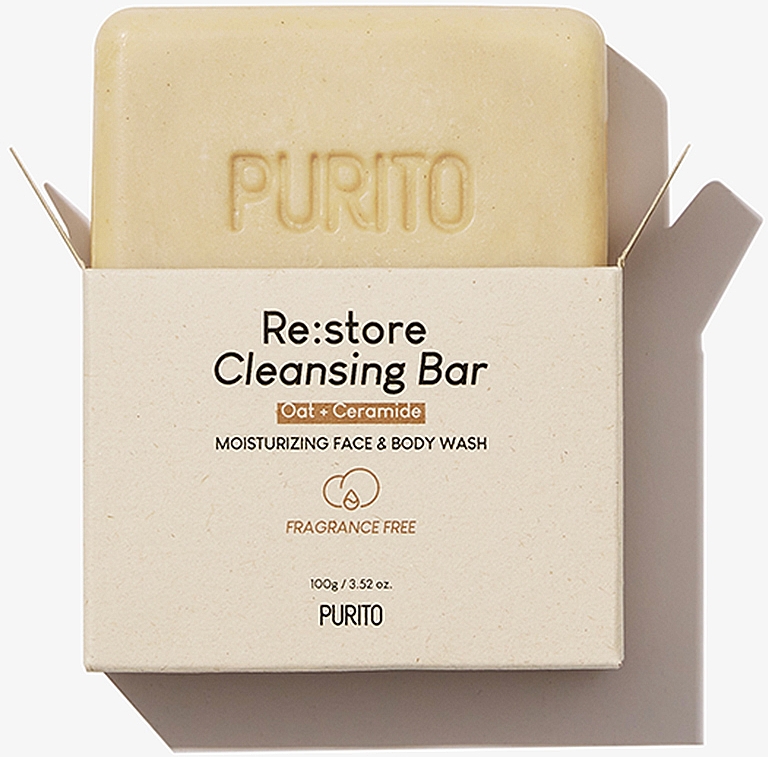 Seife für Gesicht und Körper - Purito Re lief Cleansing Bar Oat + Ceramide — Bild N2