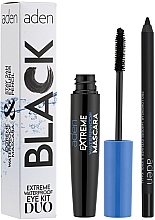 Düfte, Parfümerie und Kosmetik Set - Aden Cosmetics Extreme Waterproof Eye Kit Duo (Mascara 9ml + Eyeliner 1.2g) 