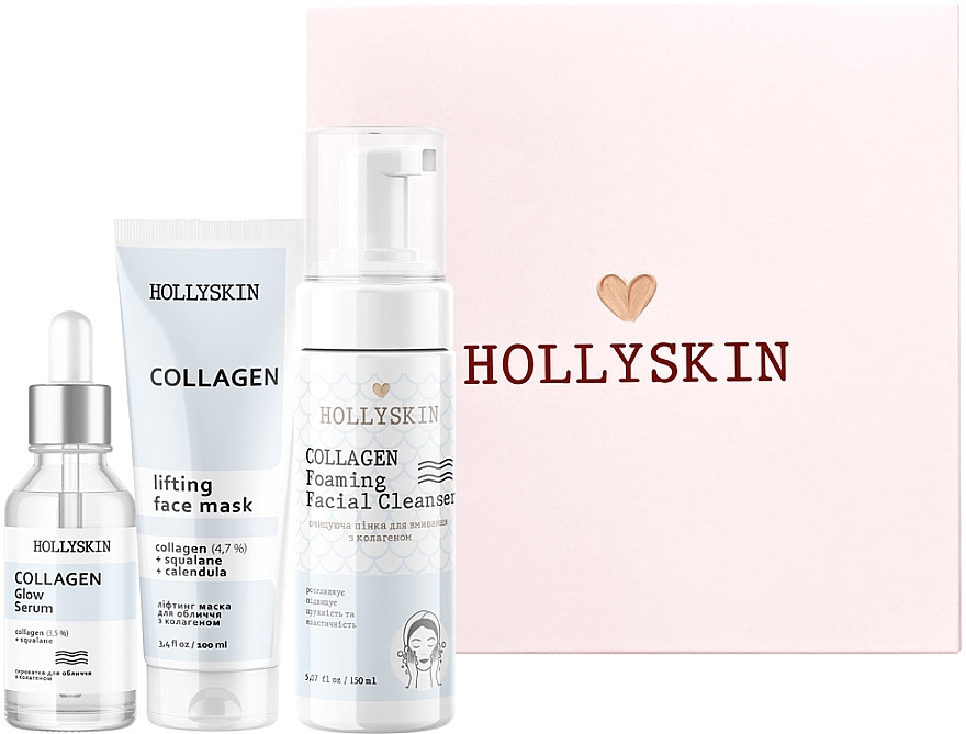 Set - Hollyskin Collagen Intensive Care (mask/100ml + foam/150ml + ser/50ml) — Bild N2