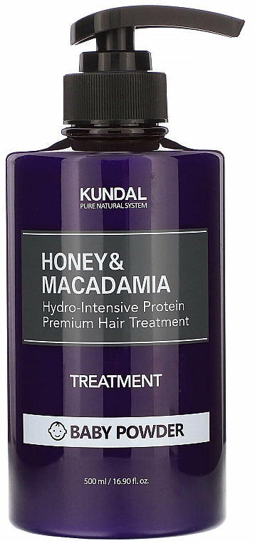 Intensiv feuchtigkeitsspendende und nährende Haarspülung mit Protein für behandeltes und strapaziertes Haar - Kundal Honey & Macadamia Treatment Baby Powder — Bild N1