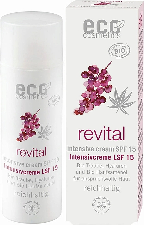 Intensive Gesichtscreme - Eco Cosmetics Revital Intensive Cream SPF15 — Bild N1