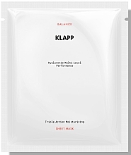 Düfte, Parfümerie und Kosmetik Feuchtigkeitsspendende Tuchmaske für das Gesicht - Klapp Balance Triple Action Moisturizing Sheet Mask