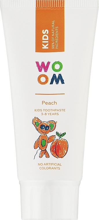 Kinderzahnpasta mit Pfirsichgeschmack - Woom Kids Peach Toothpaste — Bild N1