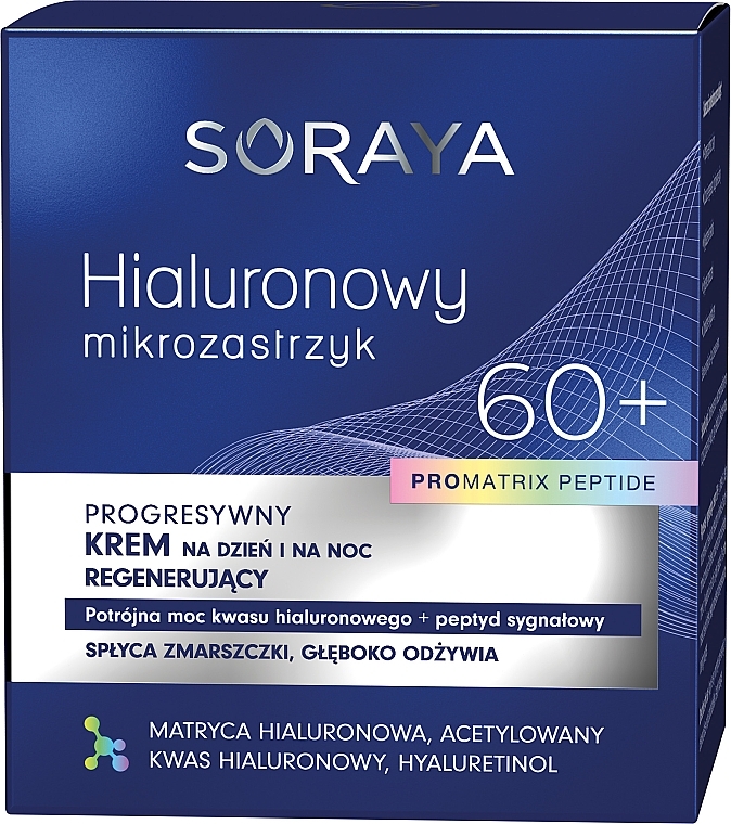 Regenerierende Gesichtscreme 60+ - Soraya Hyaluronic Microinjection Pro Matrix Peptide Regenerating Cream — Bild N2