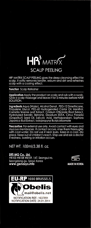 Peeling do skyry giowy - Genosys HR3 Matrix Clinical Scalp Peeling (CSP) — Bild N3