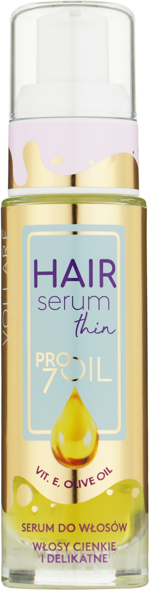 Stärkendes Haarserum mit Vitamin E, A & D - Vollare Pro Oli Volume Hair Serum — Bild 30 ml