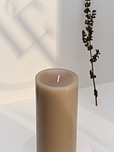Kerze Zylinder Durchmesser 7 cm Höhe 15 cm - Bougies La Francaise Cylindre Candle Taupe — Bild N2