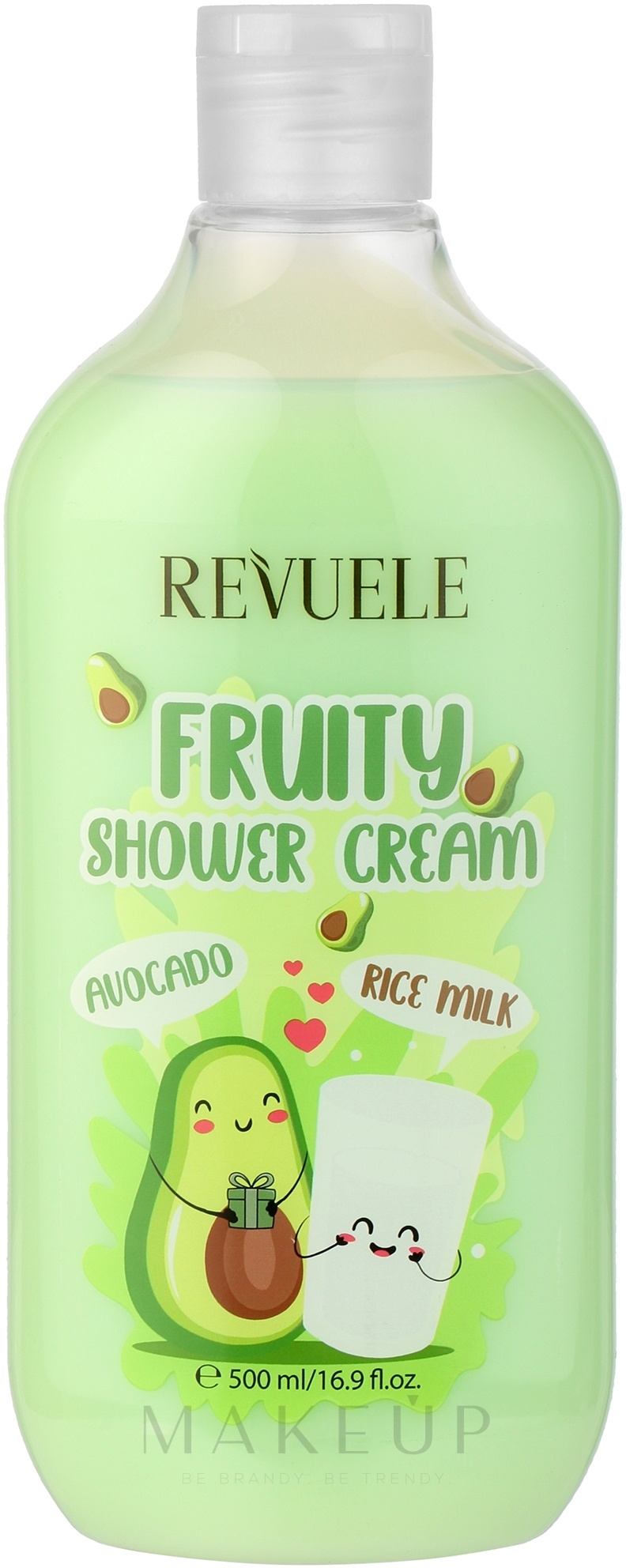 Feuchtigkeitsspendende Duschcreme mit Avocadoextrakt und Reismilch - Revuele Fruity Shower Cream Avocado and Rice Milk — Bild 500 ml