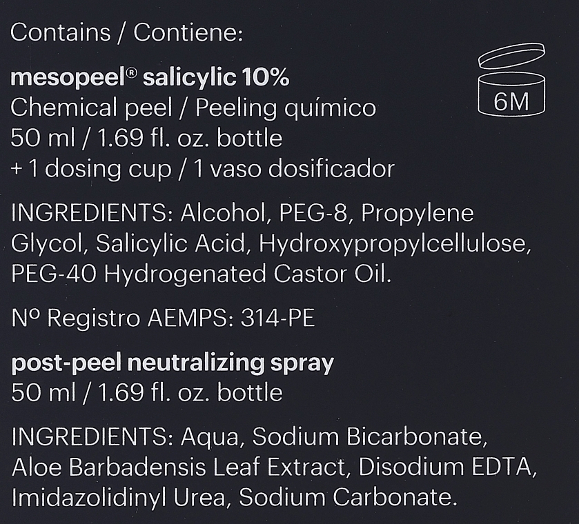 Oberflächliches Peeling mit 10 % Salicylsäure - Mesoestetic Mesopeel Salicylic 10% — Bild N3