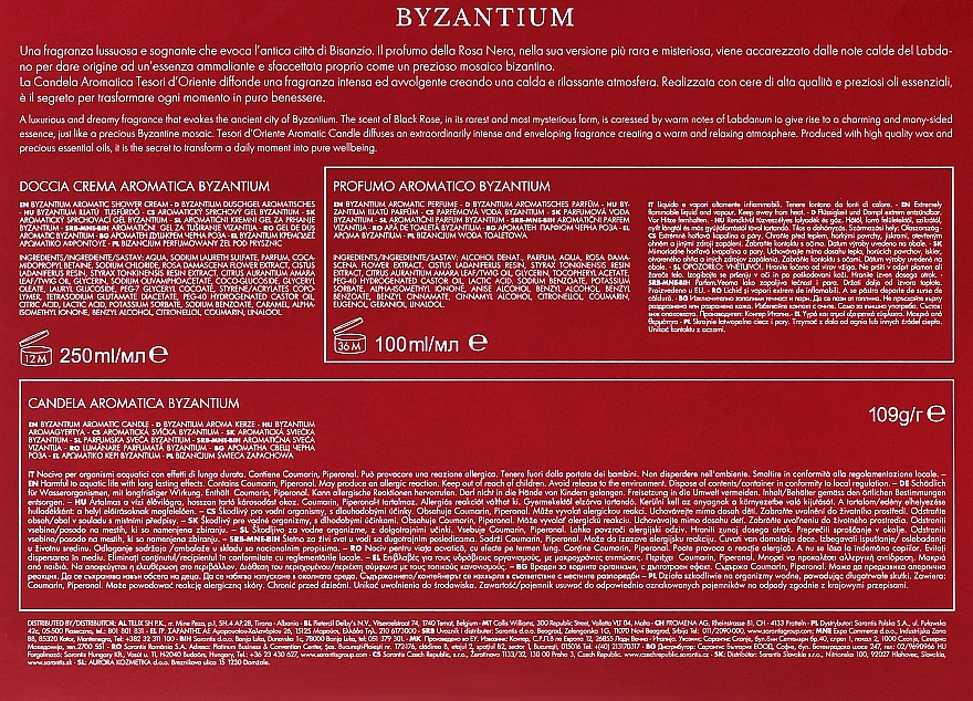 Tesori d`Oriente Byzantium - Duftset Variante 1 (Eau de Parfum 100ml + Duschgel 250ml + Kerze)  — Bild N3