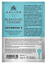 Düfte, Parfümerie und Kosmetik Aufhellendes Haarpulver - Kallos Cosmetics Bleaching Powder Advanced 9