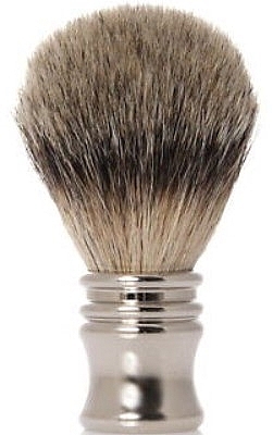 Rasierpinsel mit verchromtem Metallgriff - Golddachs Shaving Brush, Finest Badger, Metal Chrome Handle, Silver — Bild N1