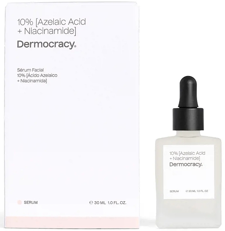 Gesichtsserum 10% Azelainsäure und Niacinamid - Dermocracy 10% Azelaic Acid + Niacinamide Facial Serum — Bild N1