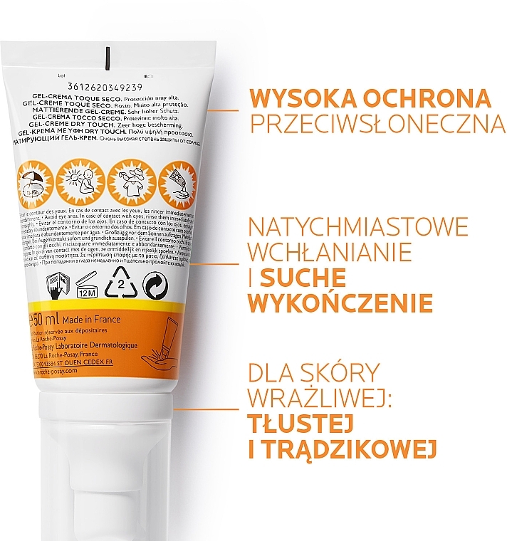 Mattierende Gesichtsgel-Creme für empfindliche Haut SPF 30 - La Roche-Posay Anthelios XL Gel-Cream SPF30 — Bild N3