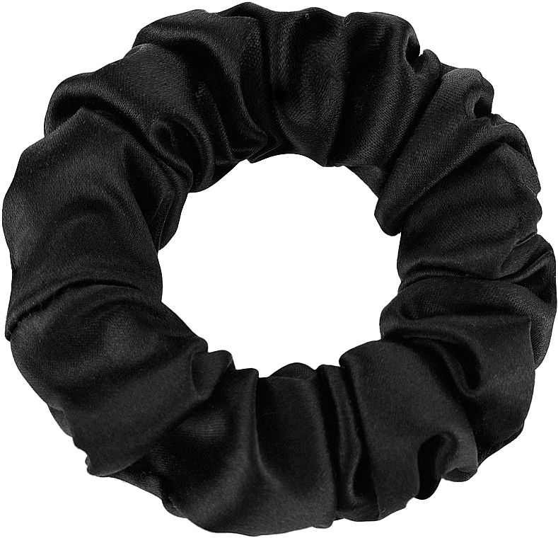 Scrunchie-Haargummi aus Naturseide schwarz Midi - MAKEUP Midi Scrunchie Black — Bild N1