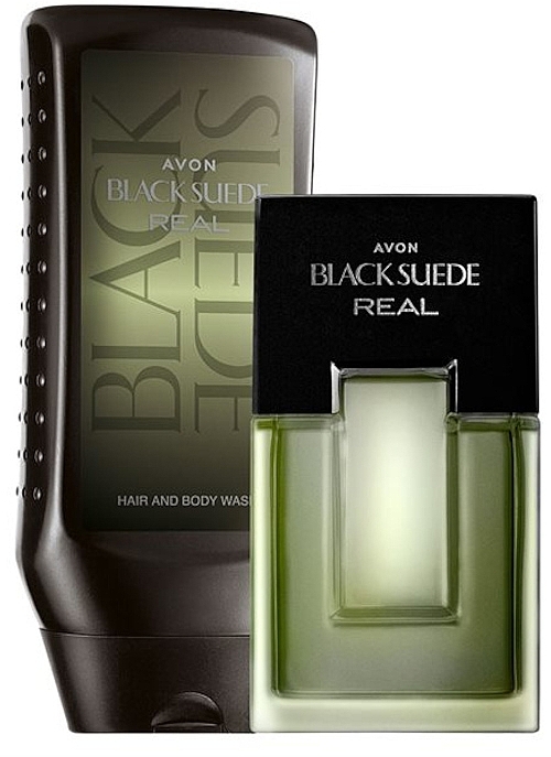 Avon Black Suede Real - Duftset (Eau de Toilette 75ml + Duschgel 250ml) — Bild N1