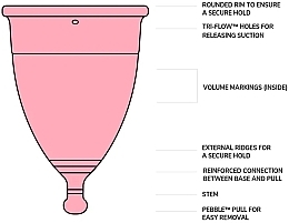 Menstruationstasse mittel 24 ml - &Sisters Nudie Period Cup Medium — Bild N2