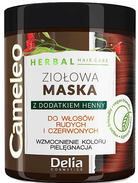 Pflegende Kräuter-Haarmaske mit Henna für rotes Haar - Delia Cameleo Herbal Hair Mask — Bild N1