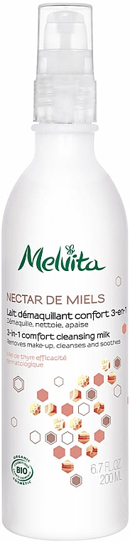 Reinigungsmilch - Melvita Nectar de Miels Lait Demaquillant Confort 3-en-1 — Bild N1