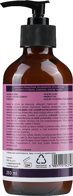 Regenerierendes und schützendes Shampoo für gefärbtes und strapaziertes Haar - HiSkin Professional Shampoo — Bild N2