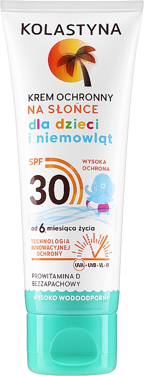 Wasserfeste Sonnenschutzcreme für Kinder SPF 30 - Kolastyna — Bild N1
