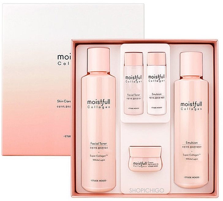 Gesichtspflegeset mit Kollagen 5 St. - Etude Moistfull Collagen Set — Bild N1