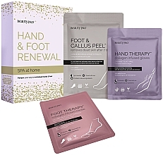 Düfte, Parfümerie und Kosmetik Körperpflegeset - BeautyPro SPA At Home Hand & Foot Renewal (Handmaske 17g + Fußmaske 17g + Fußpeeling 40g)