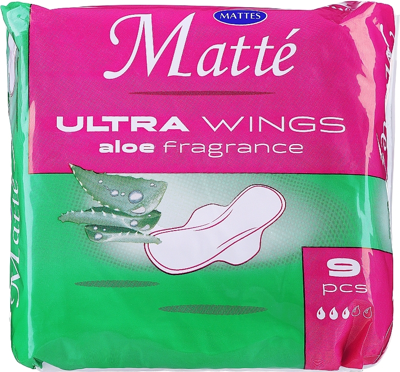 Damenbinden mit Flügeln 9 St. - Mattes Ultra Wings Aloe — Bild N1