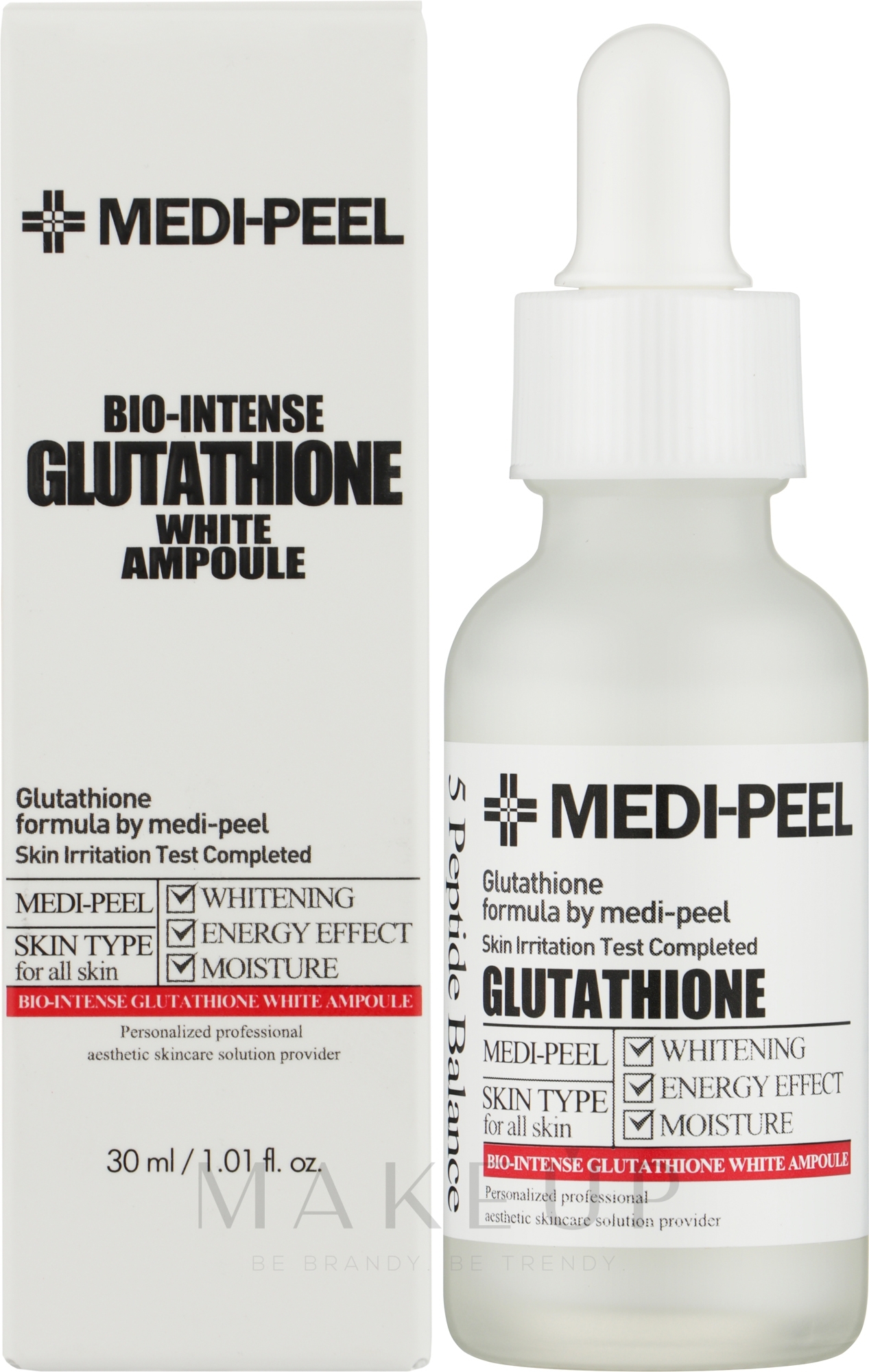 Aufhellendes und energetisierendes Gesichtsserum mit Glutathion - Medi Peel Bio-Intense Gluthione 600 White Ampoule — Bild 30 ml