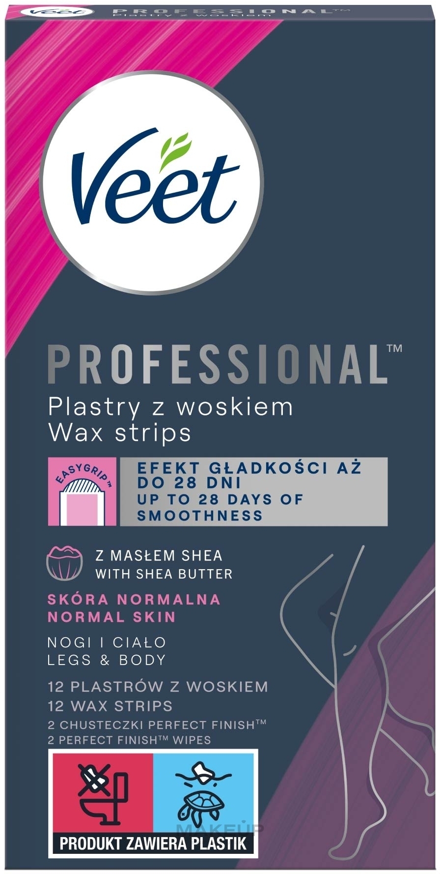 Kaltwachsstreifen Körper und Beine für alle Hauttypen - Veet Wax Strips Normal Skin — Bild 12 St.