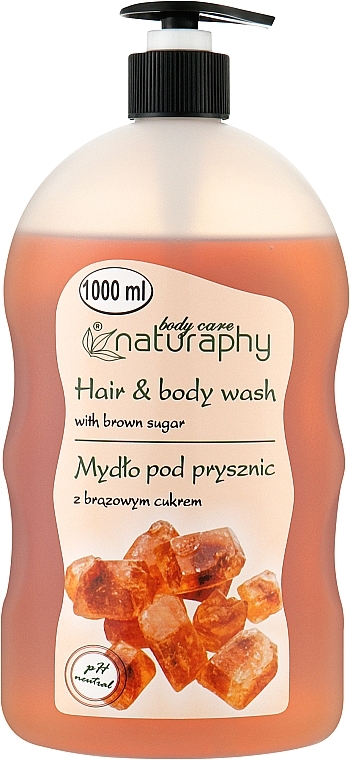 Duschgel für Haar und Körper mit braunem Zucker - Naturaphy — Bild N1